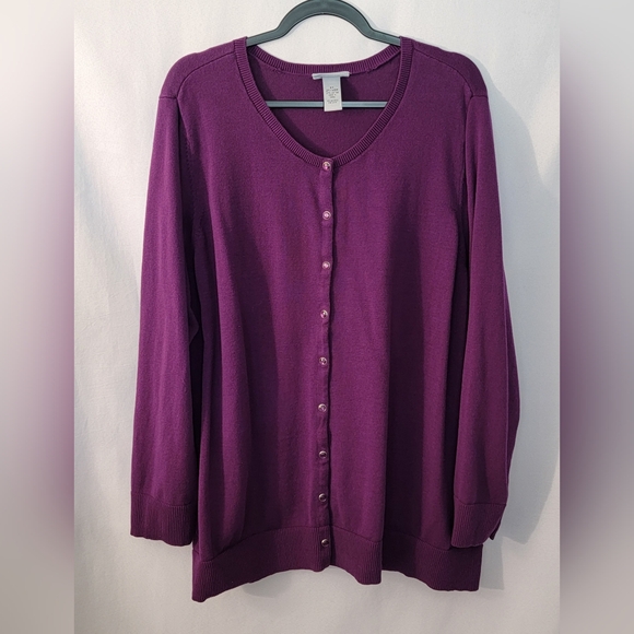 Catherines Sweater Cardigan Size 3X - Picture 1 of 6